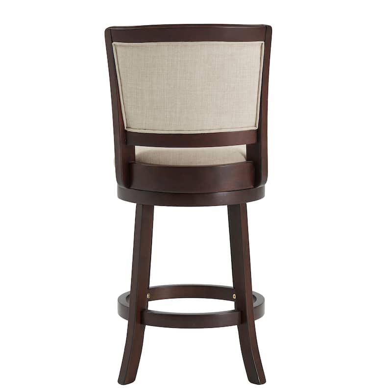 Menas Upholstered Back Swivel Stool by iNSPIRE Q Classic