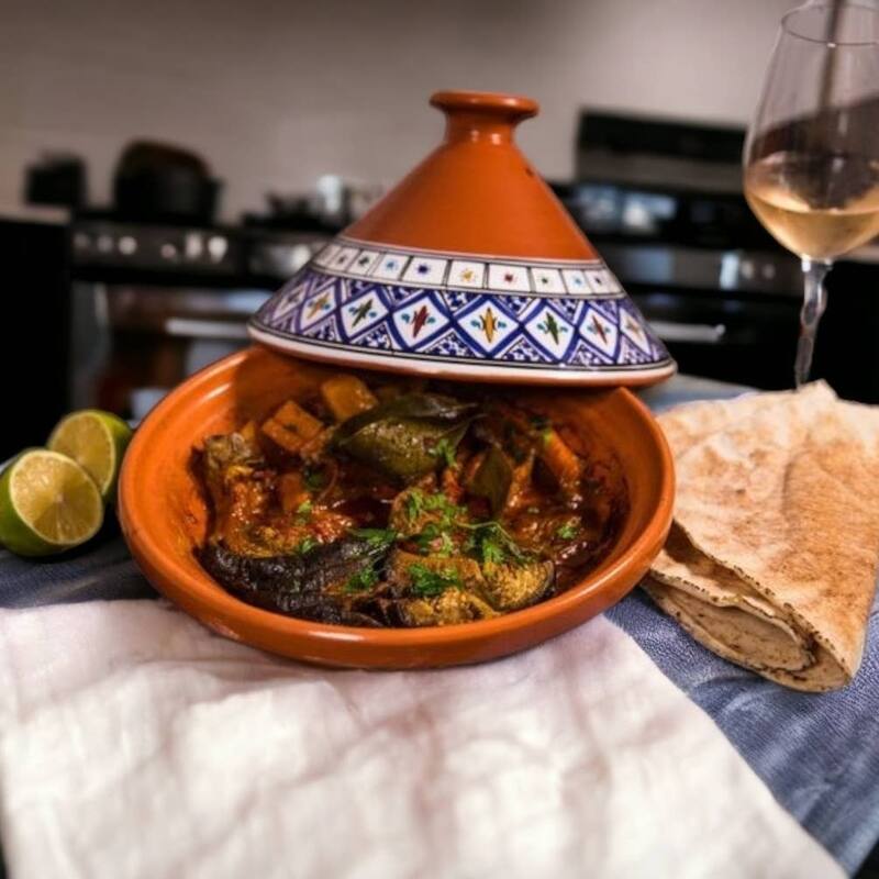 Kamsah Bohemian Supreme Medium Tagine - Handcrafted Ceramic Pot