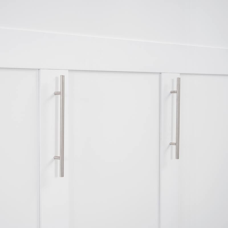 Murphy Bed Wall Bed with Shelves, Drawers and LED Lights
