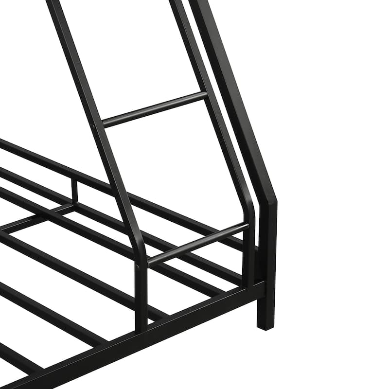 Metal Floor Bunk Bed, Twin over Full,