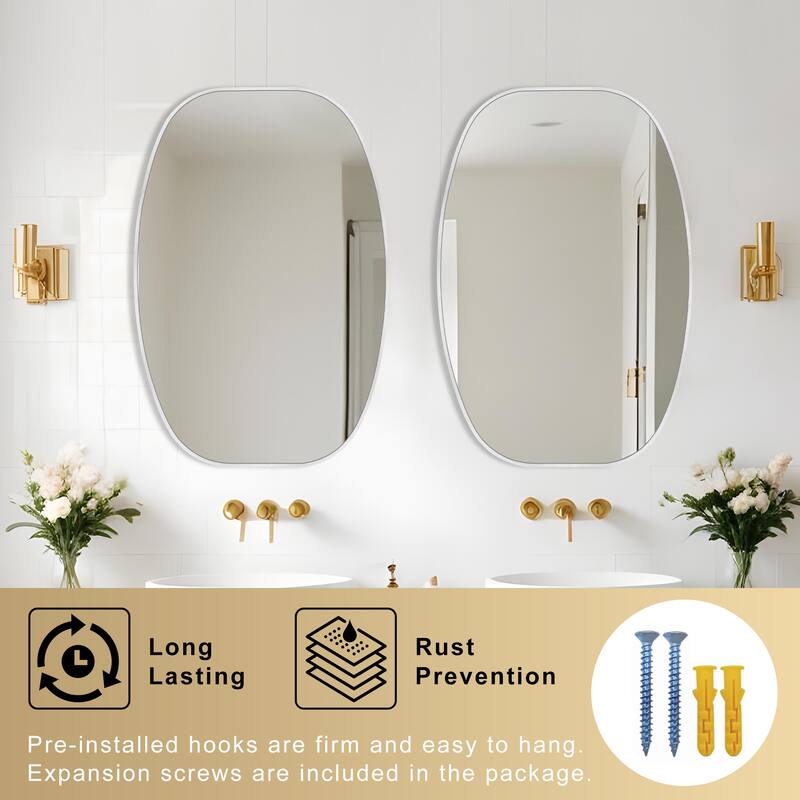 Oval Wall Mirror Bathroom Mirror for Over Sink