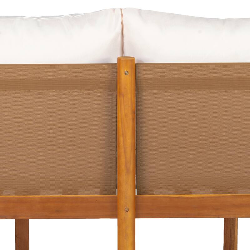 Christopher Knight Home - Acacia Wood Outdoor Patio Conversation Set