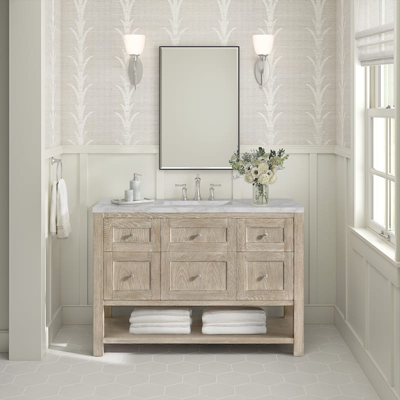 James Martin Vanities Breckenridge 48" Single Vanity, Whitewashed Oak
