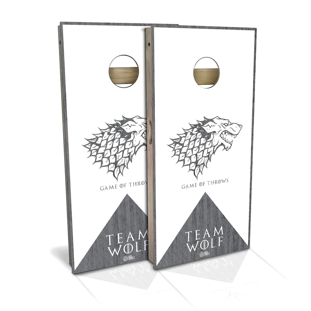Game of Throws Team Wolf Outdoor Cornhole Board Set