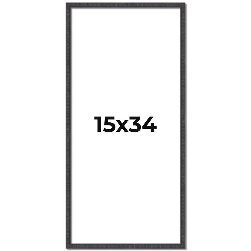 15x34 Frame Brown Solid Wood Picture Frame - Complete Modern Photo