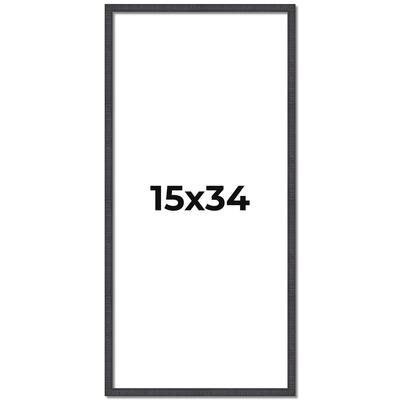 15x34 Frame Brown Solid Wood Picture Frame - Complete Modern Photo
