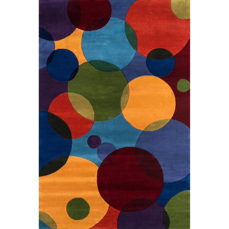 Momeni New Wave Hand Tufted New Zealand Wool Contemporary Geometric Area Rug - 8' x 11' - Multi - Runner/Rectangle