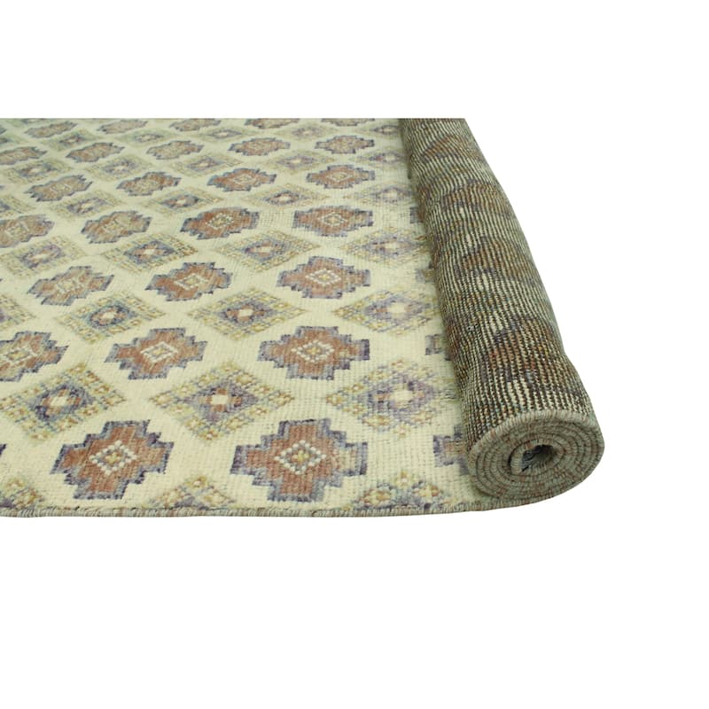 Balochi Marly Ivory/Brown Rug - 9'9" x 12'9"