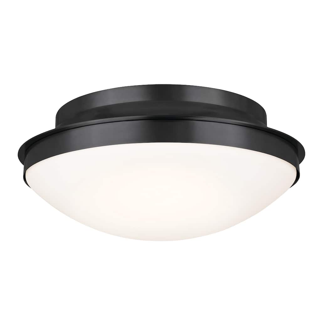 Kichler Lighting Bretta 17.75 in. 3-Light Black Flush Mount Light