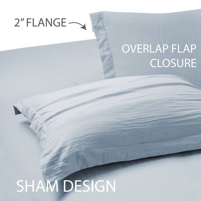 Swift Home Premium Cotton Prewashed Chambray Duvet Cover Set