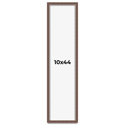 10x44 Shadow Box Frame Brown | 1.125 inches Deep Real Wood Rustic