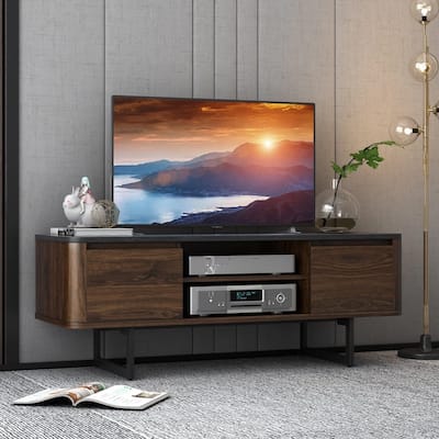 TV Stand Entertainment Media Console W/ Adjustable Shelf & 2 Cabinets - 47 inches in width