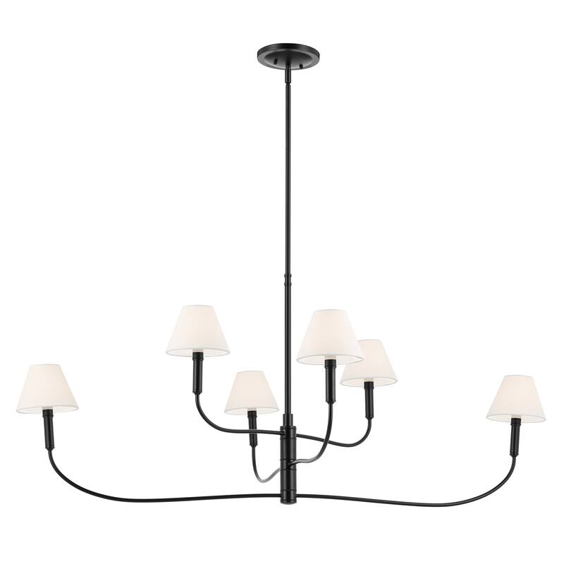 Eadie 51.5 Inch 6 Light Chandelier in Black