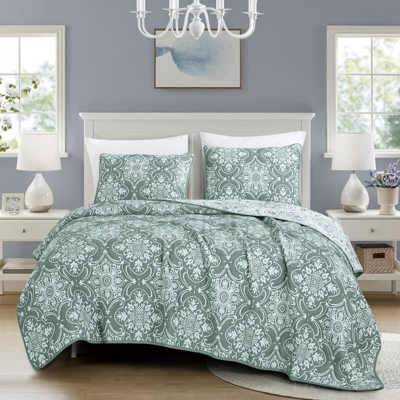 Eshe 3 Pieces matelasse coverlet