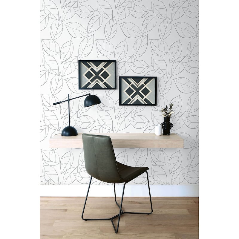 NextWall Tossed Leaves Peel and Stick Removable Wallpaper