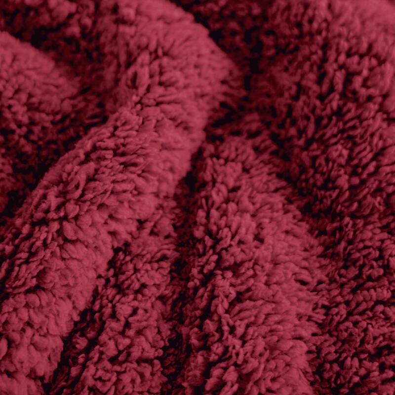 3 Pieces Sherpa Fleece Comforter Set Fluffy Comforter Bedding Set with 2 Pillowcases