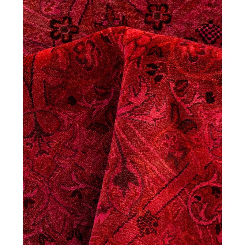 Overdyed One-of-a-Kind Hand-Knotted Area Rug - Pink - 8' 1" x 8' 1"