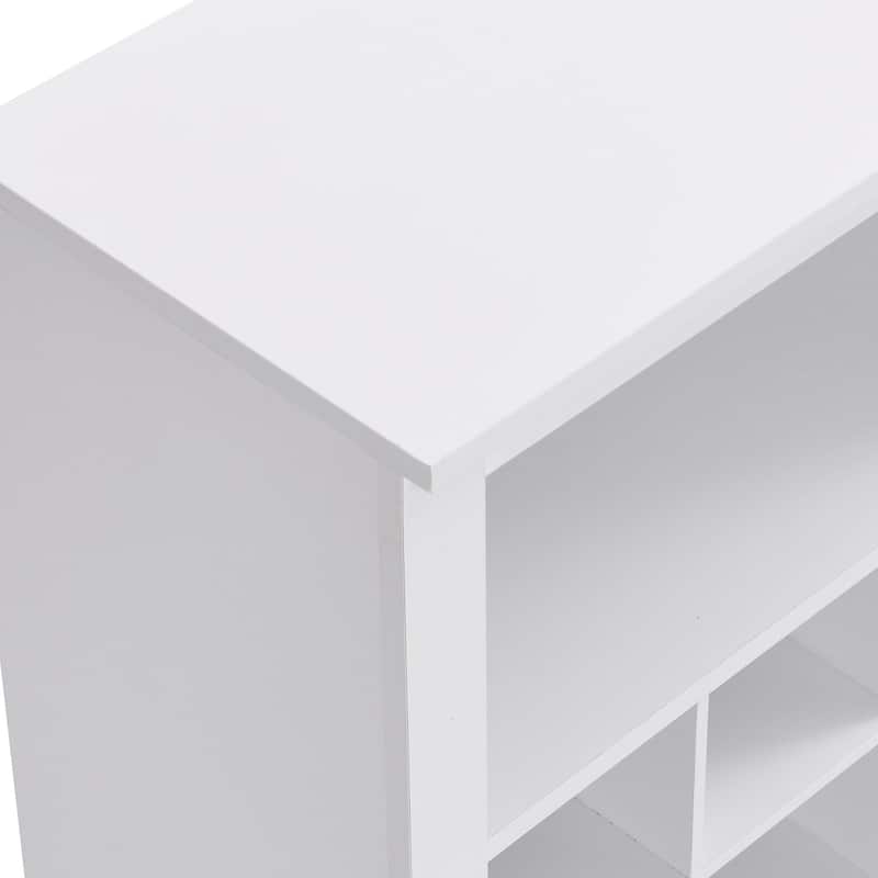 Modern Shoe Cubby Console: Spacious, Free-Standing Storage Cabinet
