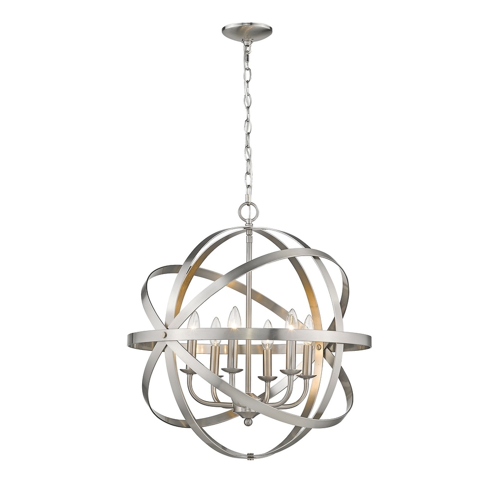 6 Light Antique Copper Modern Farmhouse Pendant Globe Chandelier 6 Light Antique Copper Modern Farmhouse Pendant Globe Chandelier