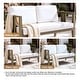 preview thumbnail 85 of 195, Outdoor Teak Solid Wood Patio Furniture Set Loveseat Armchair Table Collection