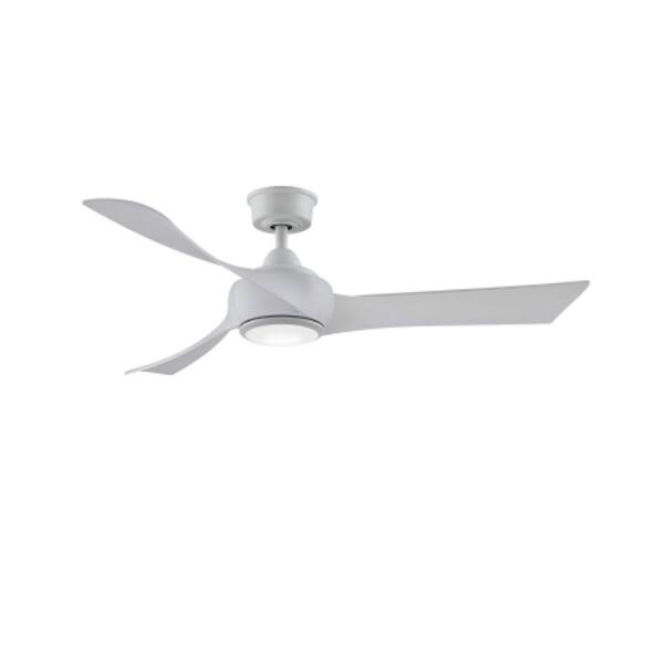 Fanimation Wrap Custom 52-in Brushed Nickel LED Indoor/Outdoor Ceiling Fan with Remote (3-Blade)