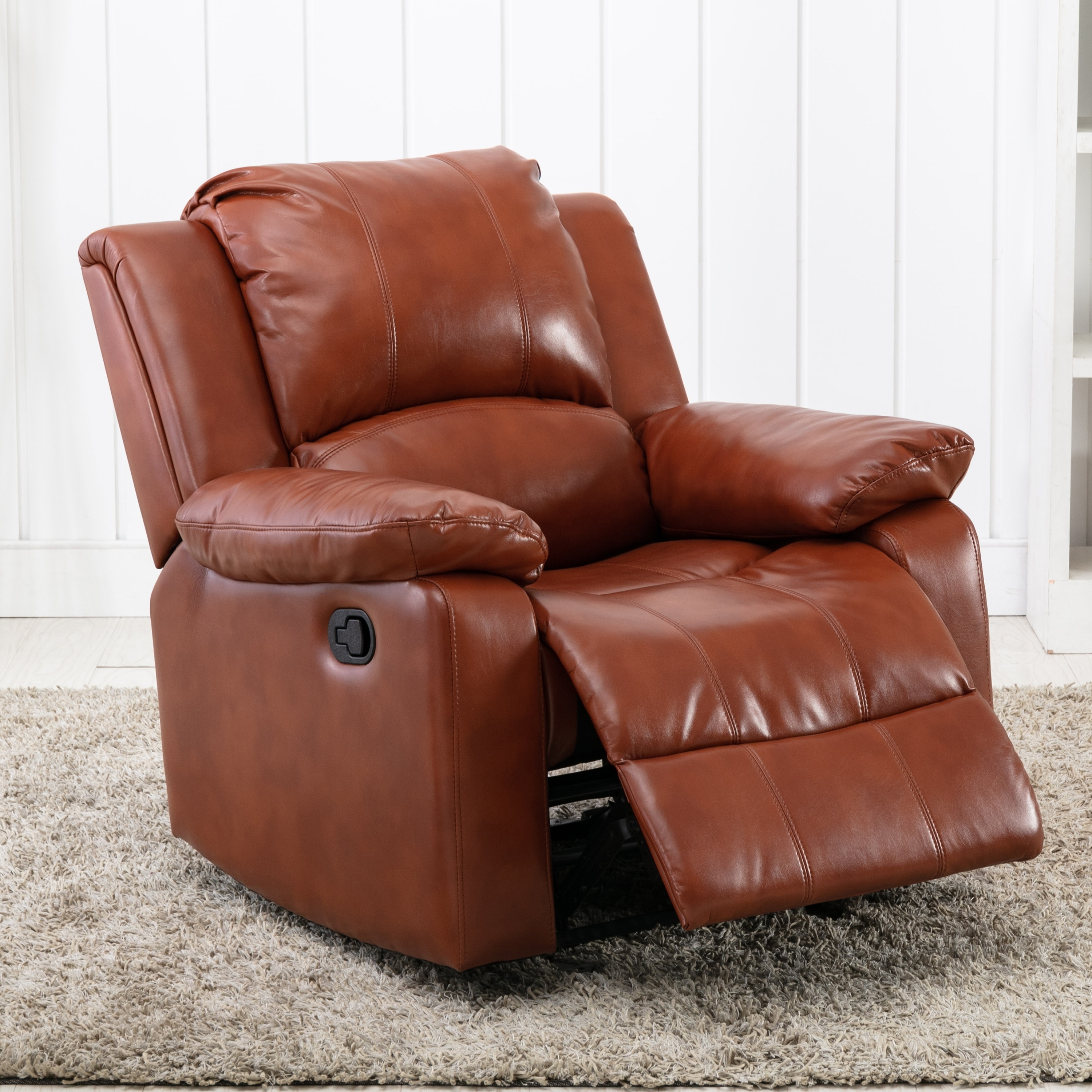 Charleston Leather Gel Glider Rocker Recliner by Greyson Living