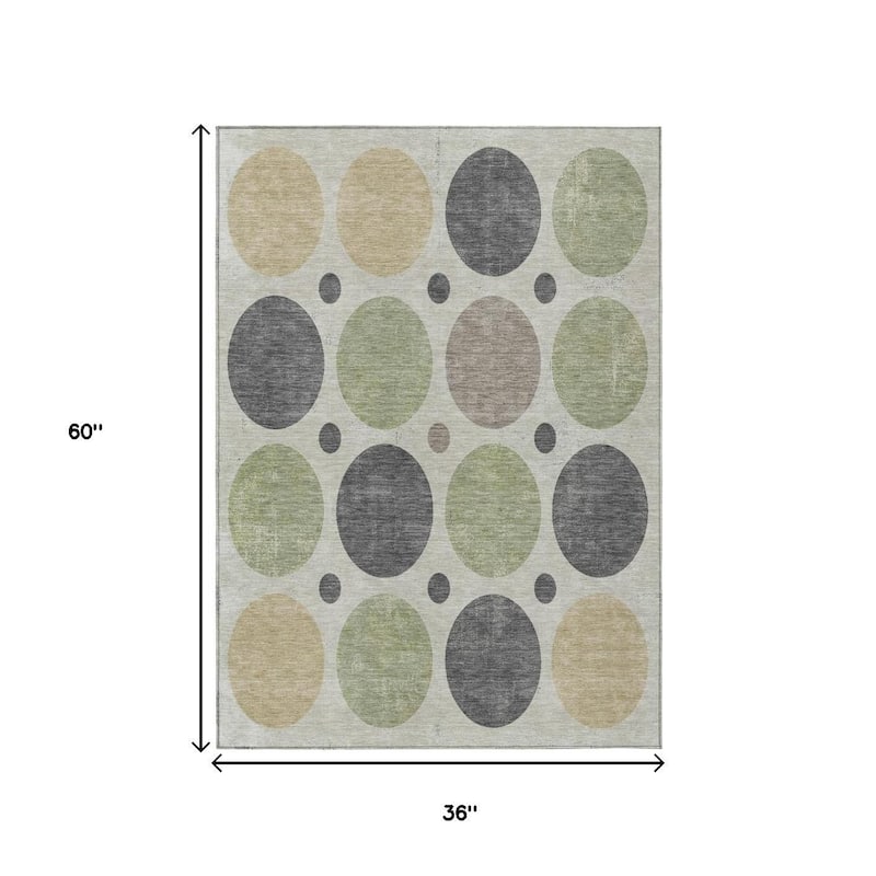 HomeRoots Geometric Transitional Rectangle Outdoor Rug