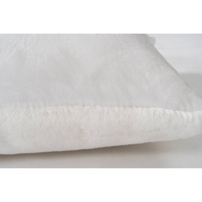 Faux Rabbit Collection Solid Square Pillow - (20" x 20")