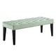 preview thumbnail 11 of 17, Silver Orchid Orla Velvet Bench Smoke Green