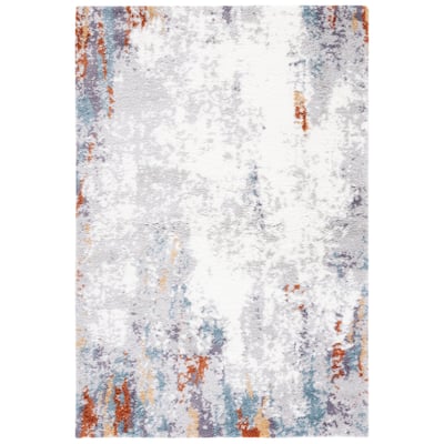 SAFAVIEH Berber Shag Chandita Rug - Blue Rust/Ivory - 5' 5" x 7' 7"
