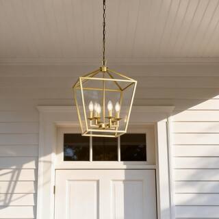 6 - Soft gold Light Pendant - 16"x16"x24"