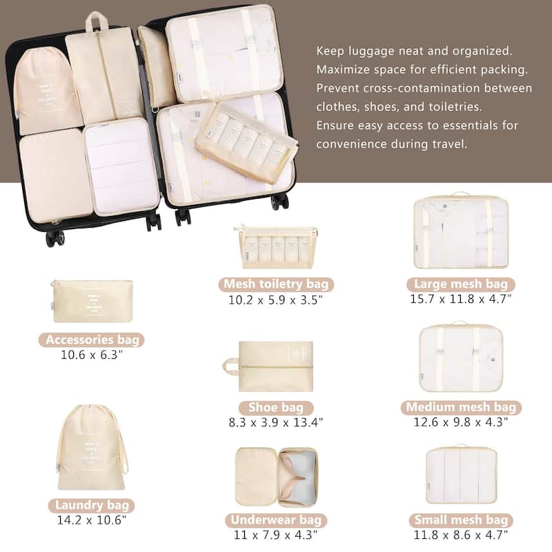 Hardshell ABS Luggage Set - Lightweight & Durable Suitcases with Dual Spinner Wheels, Carry-On & Check-In Sizes