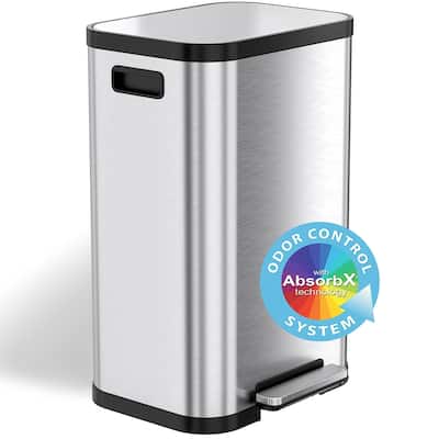 iTouchless 13.2 Gal SoftStep ProX Stainless Steel Kitchen Trash Can