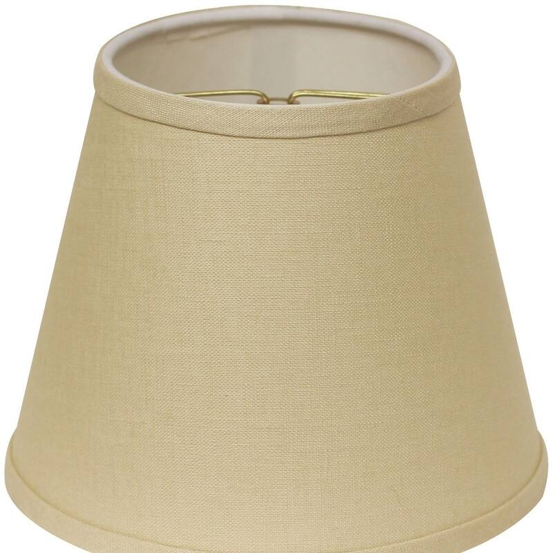 10" Parchment Biege Hardback Empire Linen Lampshade - 10" L x 10" W x 7.5" H