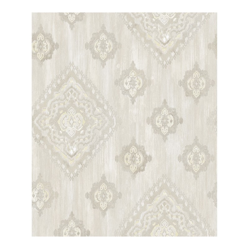 Advantage Leana Yellow Medallion Wallpaper - 21 x 396 x 0.025