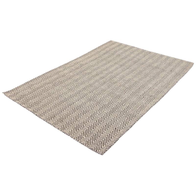 ECARPETGALLERY Hand Tufted Sienna Grey Wool Rug - 6'0 x 9'0