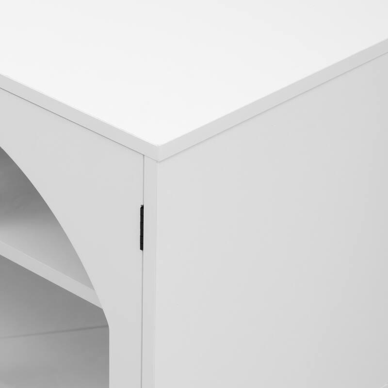 68.9'' Modern Minimalist TV Stand for TVs up to 75 Inches, Entertainment Center Media Console Cabinet with Adjustable Shelves