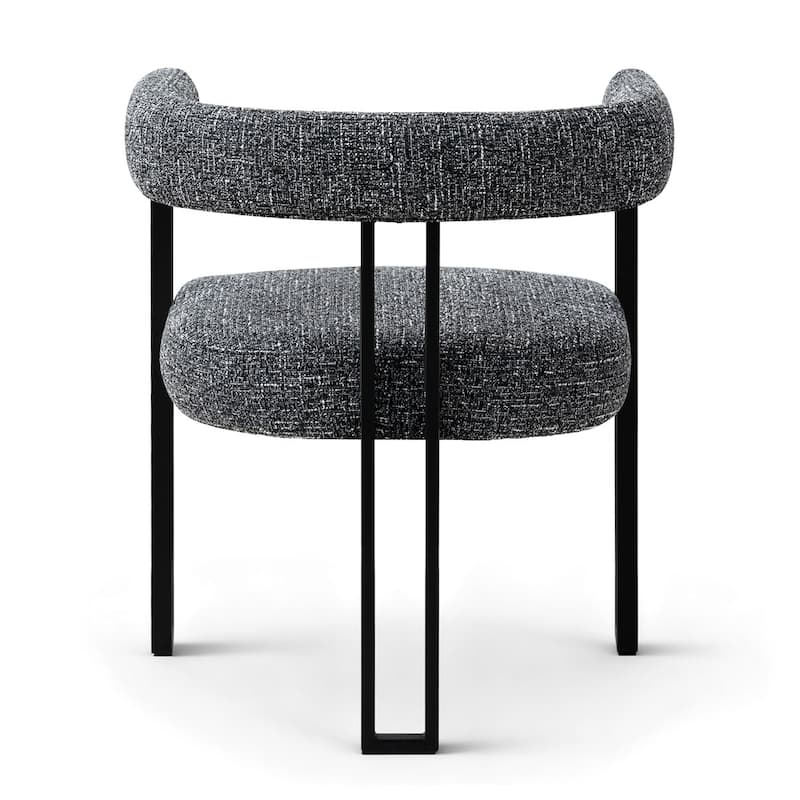 17" Seat Height Upholstered Chenille Dining Armchair (Set of 2)