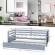 preview thumbnail 25 of 40, Costway Twin Size Trundle Daybed Wooden Slat Support Mattress Platform