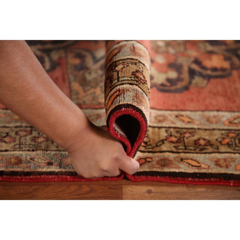 Tabriz Persian Vintage Runner Rug Handmade Wool Carpet - 3'8"x 11'4"