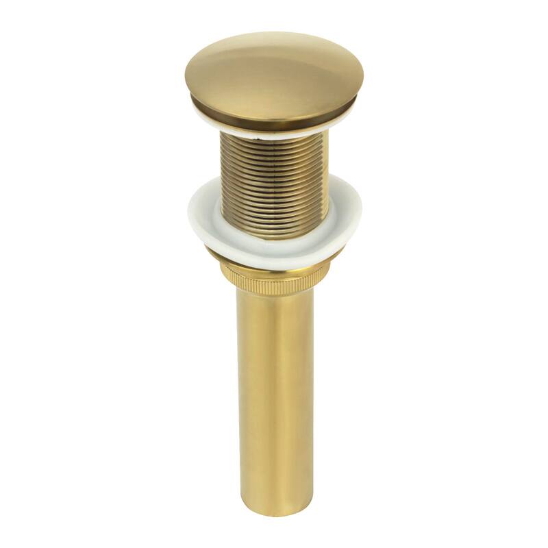 Pop-up Bathroom Sink Drain Without Overflow - Brass Gold