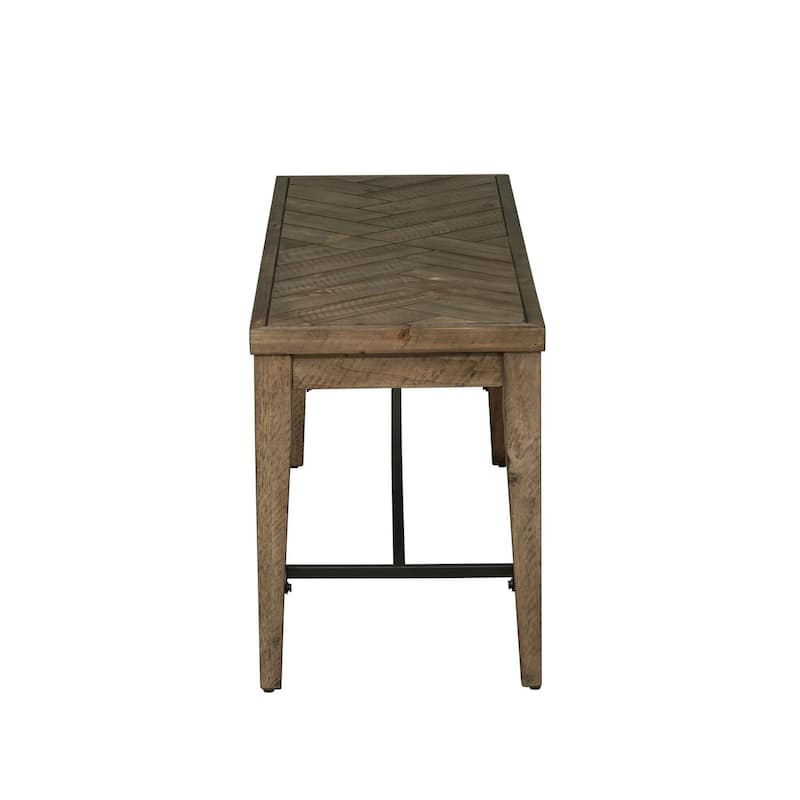 Horizons Rustic Caramel with Sawmark Distressing Bench