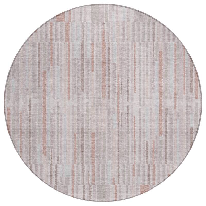 HomeRoots Striped Transitional Rectangle Outdoor Rug