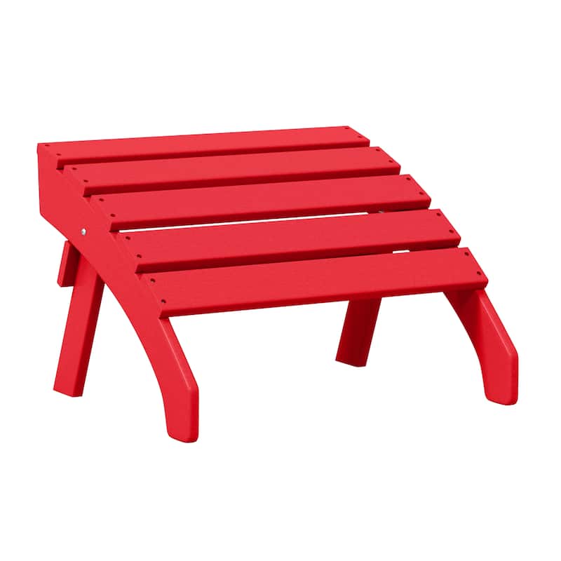 Altura Outdoor Eco-Friendly All Weather Adirondack Chairs with Ottomans (4-Piece Conversation Set)