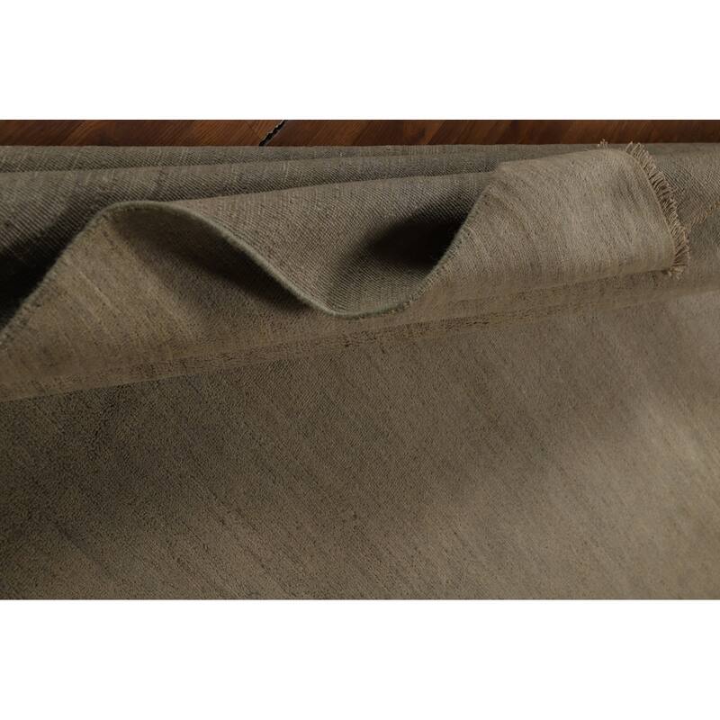 Beige & Gray Gabbeh Modern Area Rug Hand-Knotted Wool Carpet - 6'6" x 9'7"