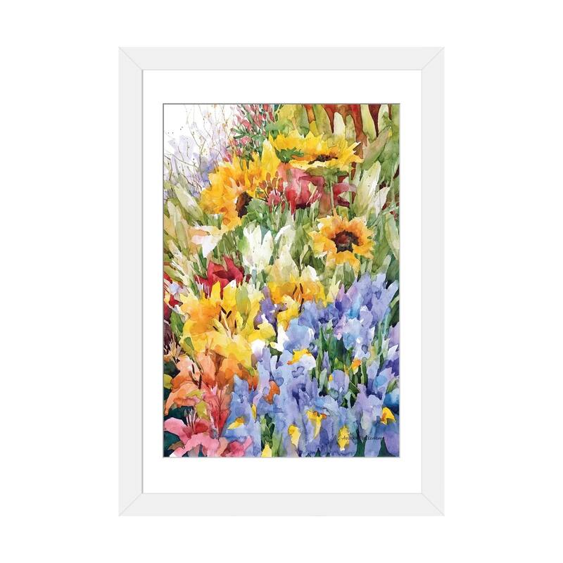 iCanvas "Flower Power" by Annelein Beukenkamp - White - 32x24x1