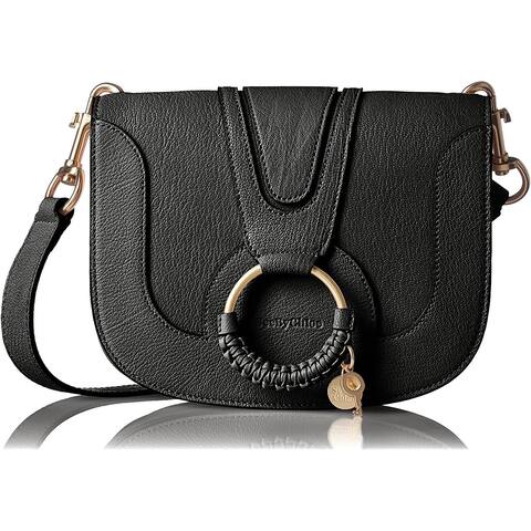 See by Chloe Womens Hana Medium Saddle Bag, Black, One Size