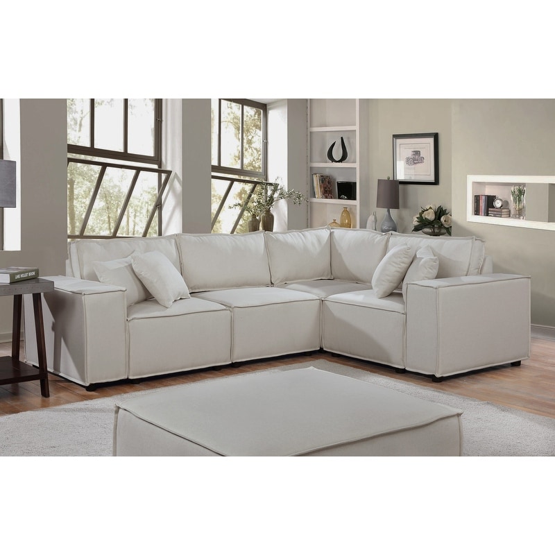 Modular Sectional Sofa With Ottoman