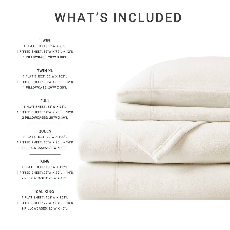 Madison Park Micro Fleece Bed Sheet Set