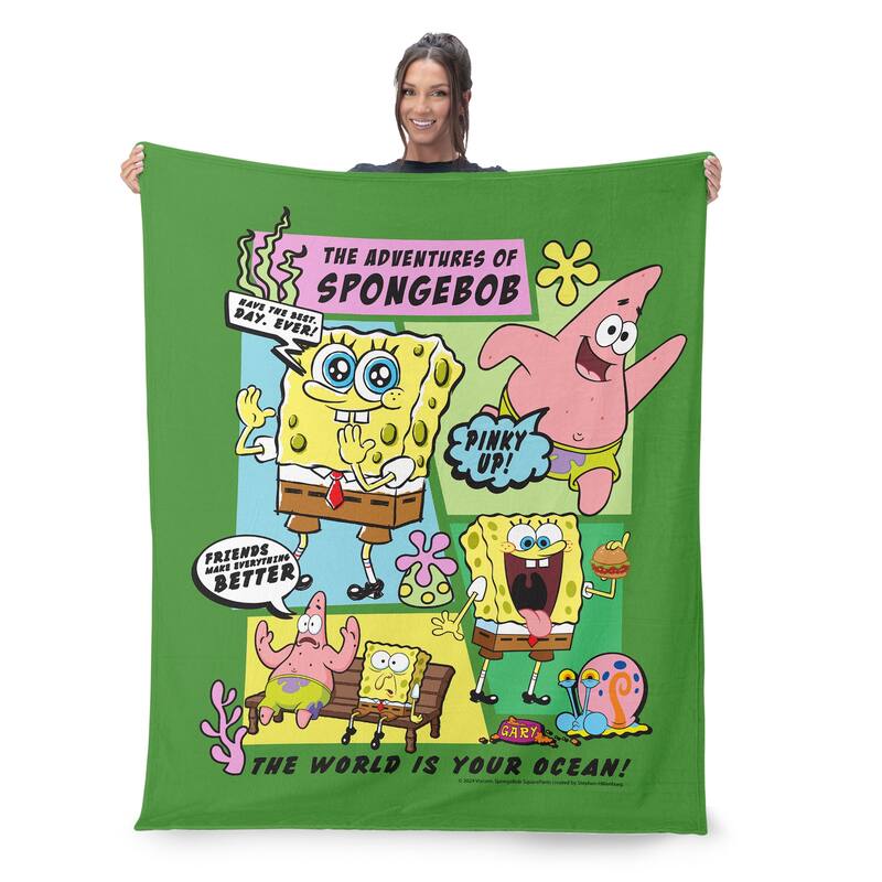 Nickelodeon Spongebob Squarepants Silk Touch Throw Blanket